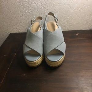 Brand New Suede Summer Wedges- Never Been Worn